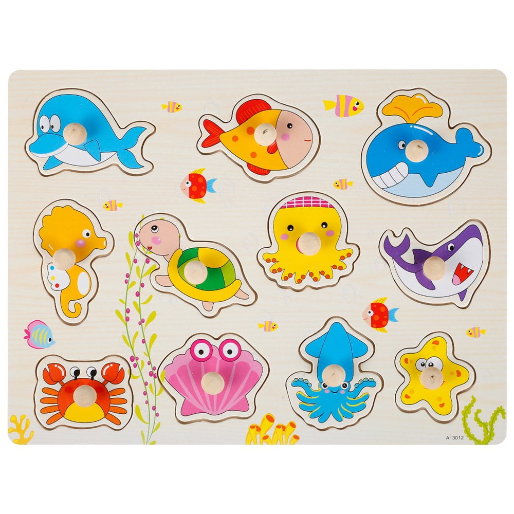 Peg Puzzles Parent-Children Interactive Knob Puzzle Toys Early