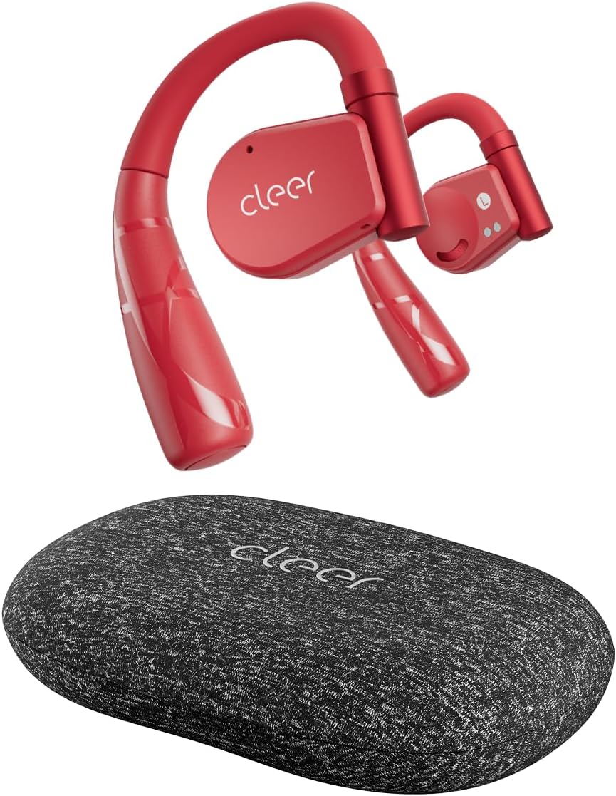 Cleer Audio ARC II Sport Wireless Headphone - Waterproof Open Ear Multipoint Bluetooth Earphones | Red
