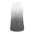 thumbnail image 3 of Timegard Womens Tank Tops Gradient Color Crew Neck Back Button Ruched Casual Sleeveless Tops Blouses, 3 of 3