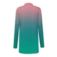 thumbnail image 5 of Yuyuzo Long Cardigan for Women Gradient Color Open Front Draped Tops Fall Winter Casual Cardigan, 5 of 5