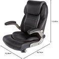 thumbnail image 3 of Ergonomic Office Chair  -Back Bonded Leather with Flip-Up Arms and Lumbar Support, 3 of 6