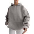 thumbnail image 3 of IMENGL Hoodies oversized sweatshirts pullover, Gray M, Size M-XL, 3 of 7