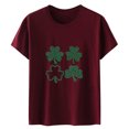 thumbnail image 1 of QIPOPIQ T-Shirts à Manches Courtes pour Femmes à Col Rond T-Shirts de la Saint-Patrick Tunique Shamrock T-Shirt T-Shirt Vert T-Shirts de la Saint-Patrick Hauts T-Shirt T-Shirts de Fête T-Shirts Graphiques Aubaines, 1 of 2