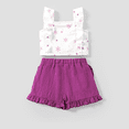 thumbnail image 4 of Disney Disney Frozen Elsa & Anna 2pcs Naia™ Gradient Print Camisole with Ruffled Shorts Set, 4 of 5
