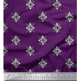 thumbnail image 1 of Soimoi Polyester Crepe Fabric Floral Block Print Sewing Fabric Yard 52 Inch Wide, 1 of 3