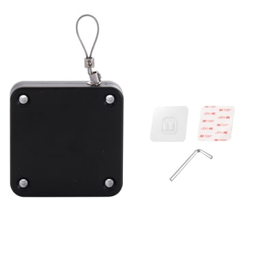 Fermeture de Porte Silencieuse à Corde de Traction Sans Trou avec Coussinage, Télescopique, Porte Coulissante, Porte de Bureau et de Chambre, Fermeture de Porte à Retour Automatique