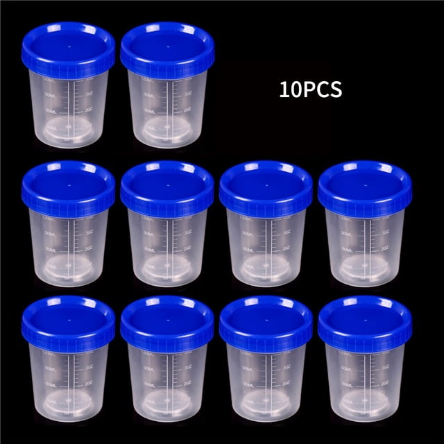 Luckyn Pot à Échantillons en Plastique 120ml avec Couvercles