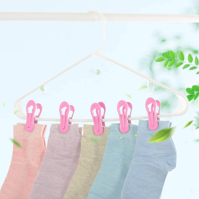 Fixing Clip for Round Head PP Clip Functional Round Tube Hanger Accessories Windproof Fixed Drying Clothes White Black Clip