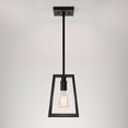 thumbnail image 4 of Artika Carter Modern Mid-Century Pendant Light Fixture, Matte Black, 4 of 5