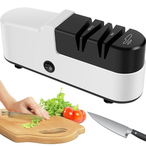 Aiguiseur de Coupe Électrique USB Rechargeable, Broyeur Automatique Sans Fil pour Cuisine