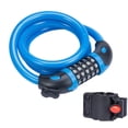 thumbnail image 1 of Bicycle Lock, Bicycle Chain Locks with 5 Digit Codes Resettable Combination Bicycle Cable Lock for Bicycle, Motorcycle, Door, Pushchair, BBQ, Luggage(Blue), 1 of 6