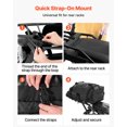 thumbnail image 4 of VEVOR Motorcycle Tail Bag, 30 L Motorcycle Rear Seat Bag with Waterproof Rain Cover, Outdoor Sports Motorbike Luggage Storage Trunk Rack Backpack with Shoulder Straps, Universal Fit Rear Racks, Black, 4 of 9