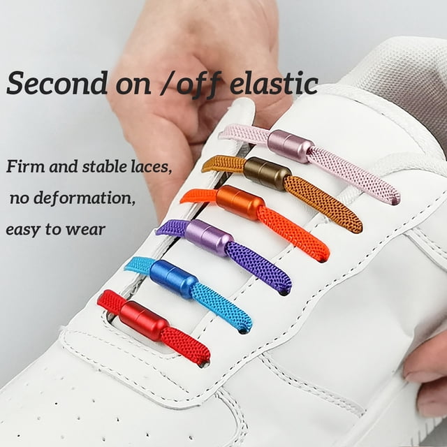 Vaidha Color Metal Capsule Shoelace Child Adult Tying- Elastic Shoelaces