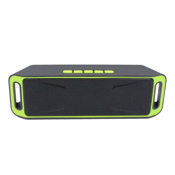 Qocolhg Wireless Bluetooth Speaker with AUX/USB/TF Card Slot, Outdoor Portable Stereo Speaker with HD Audio, Enhanced Bass, FM Radio Speaker for Travel, Party, Green