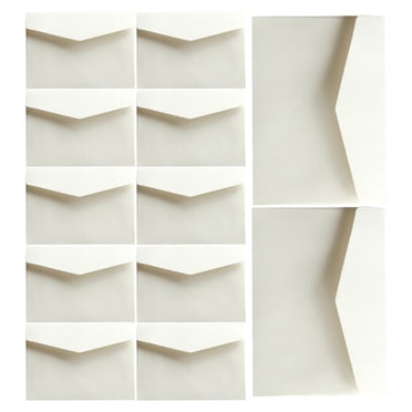 SWETRACE 100Pcs Multi-Purpose White Paper Envelopes for Letters Cards and Cash Packaging