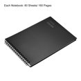 thumbnail image 3 of Unique Bargains A5 Top Spiral Lined Notebook 80 Sheets Ruled Paper Hardcover Memo Pad, Black, 3 of 5