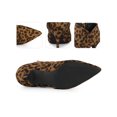 thumbnail image 2 of Unique Bargains Bottines à Petits Talons à Bout Pointu Découpées pour Femmes Brun Léopard (Taille 8,5), 2 of 4