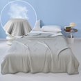 thumbnail image 1 of Pamqxs Cooling Blanket Ice Summer Quilt Lightweight Cooling Blanket Breathable Sofa Blanket Throw for Rooms Picnics Camping, Single Double Super King Bed Size(AB,150X200cm), 1 of 9