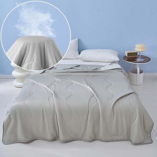 Pamqxs Cooling Blanket Ice Summer Quilt Lightweight Cooling Blanket Breathable Sofa Blanket Throw for Rooms Picnics Camping, Single Double Super King Bed Size(AB,150X200cm)