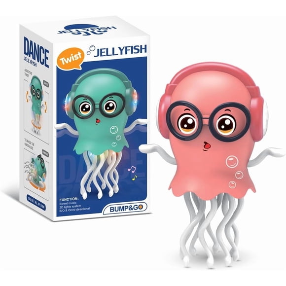 Meitianfacai Electronic Dancing Jellyfish Toy with Colorful LED Lights, Interactive Motion Activated Aquatic Creature for Home Decor and Entertainment