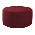 thumbnail image 1 of Lipstore Housse Extensible pour Pouf Pantoufles Pouf Rond pour Salon Repose-Pieds Extensible Rouge (Housse Seulement), 1 of 13