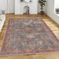 thumbnail image 1 of LaDole Rugs 8x10 Living Room Large Premium Cotton Washable Area Rug | Rustic Home Decor Boho Carpet For Living Room, Bedroom, Dining Floor |Blue Multicolor, 1 of 5