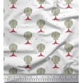 thumbnail image 1 of Soimoi Modal Satin Fabric Dot & Tree Block Print Fabric by The Yard 42 Inch Wide, 1 of 3