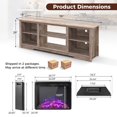 thumbnail image 3 of Costway 70" TV Stand with 26" Electric Fireplace Insert Remote Control for 75" TV Grey, 3 of 7