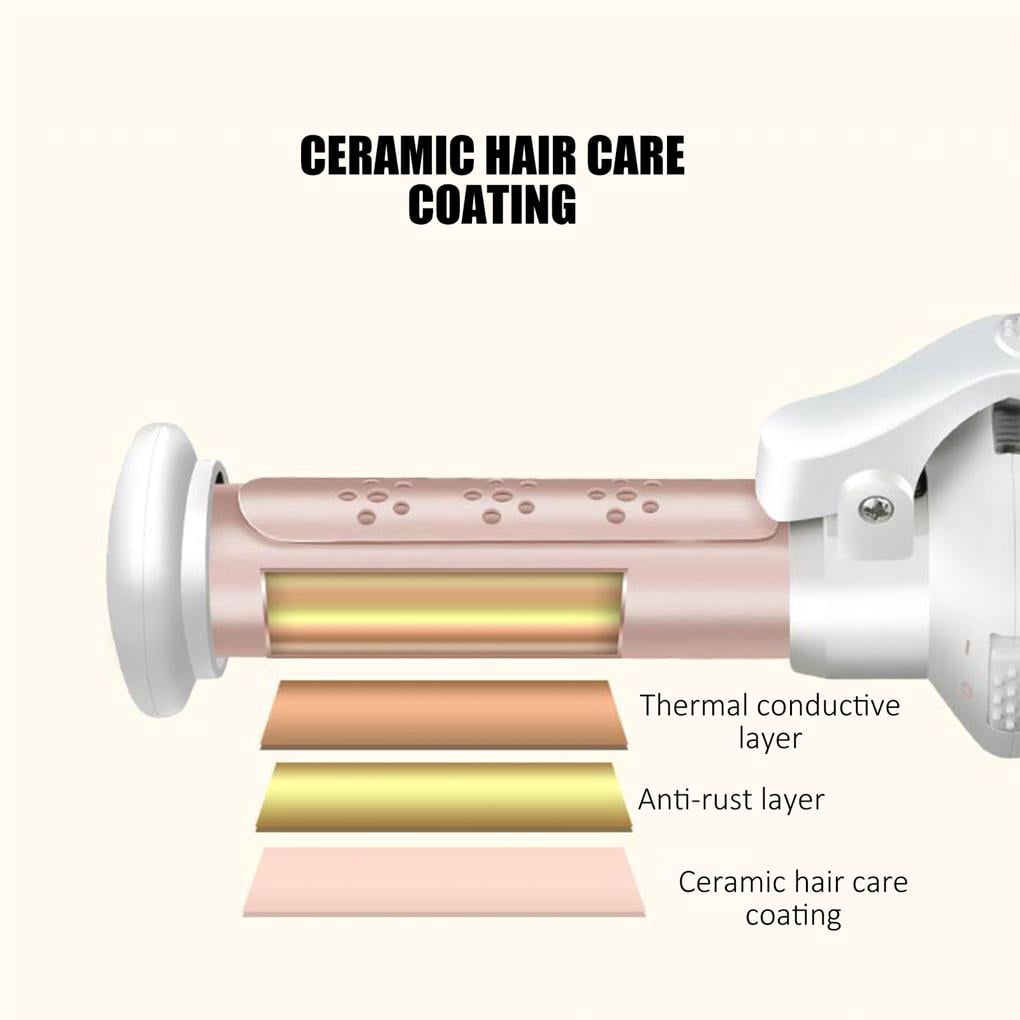 Hair Curling Iron Quick Heating Hair Curling Wand Tourmaline Ceramics Hair Curling Machine Electric Hair Curler Device for Home Hair Woman