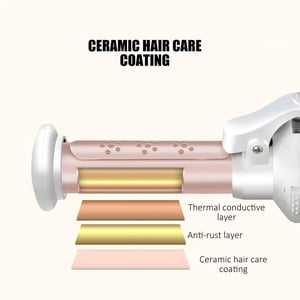 Hair Curling Iron Quick Heating Hair Curling Wand Tourmaline Ceramics Hair Curling Machine Electric Hair Curler Device for Home Hair Woman