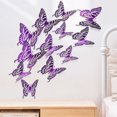 thumbnail image 4 of relayinert Decorative Butterflies Wall Stickers - Beautiful Addition To Home Multiple LK12 Purple 1Set, 4 of 6
