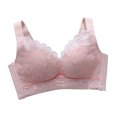 thumbnail image 1 of Soutien-gorge Sans Fil de Maintien pour Femmes, Soutien-Gorge Rembourré, Encolure en V, Style Moulé, W-886, Roses, TTG, 1 of 3