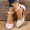 Beige, variant on EGNMCR Wedge Sandals for Women , Womens Fashion Pointed Toe Sandals Metal Buckle 7.5CM Wedges Shoes Dress Sandals, of the Day