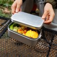 thumbnail image 3 of 800ml Bento Box Anodizing Folding Handle Large Capacity Heat Resistant Aluminum Camping Bento Container Steaming Rack Outdoor Supply, 3 of 7