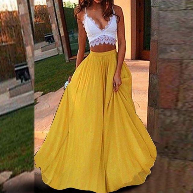 Pisexur Jupe Cheville Mode Femme Printemps Été Ceinture Bouton Fermeture Éclair Taille Haute Jupe Rétro Plissée Robe Femme