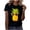 Black, variant on LUOGENLI Female T-shirts for Womens Ladies Fashion Casual Pineapple Print T Shirt Short Sleeve Top2 Womens T-shirts Graphic Tees Summer Clothes Red XL