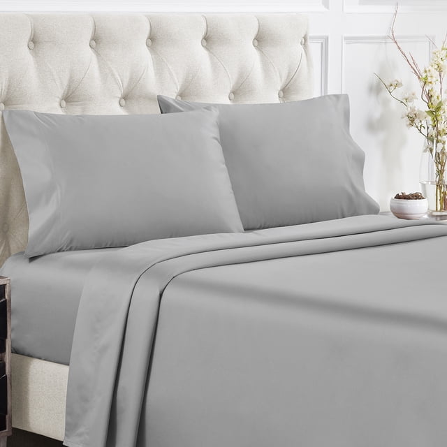 California Design Den Sheet Sets, Natural 100% Cotton Sheets, Soft Luxury 400 Thread Count Sateen Bedding Sheets Set, Deep Pocket Cooling Sheets