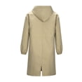 thumbnail image 4 of Hauts à Manches Longues pour Femmes Décontractés Femmes Couleur Unie Bouton Poche Récréatif à Capuche Manteau Coupe-Vent à Manches Longues Hauts, 4 of 9