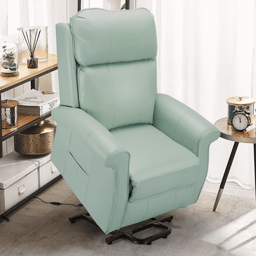YODOLLA Fauteuil Inclinable Releveur pour Aînés avec Pochette Latérale et Télécommande pour Salon, Vert Menthe