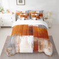 thumbnail image 2 of YST 7-Piece Orange White Gray Oil Painting Comforter Set, Full – Ombre Gradient, 2 of 4