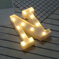 thumbnail image 2 of Daisyyozoid Lettres Lumineuses à DEL Alphabet Debout Suspendues N, 2 of 3