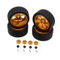 thumbnail image 4 of Milaget RC Wheel Rims Rubber Tires Kit Replacement M3 Wheel Nut for 144001 1:12 1:18 Gold, 4 of 9