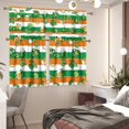 thumbnail image 2 of Green Leaves Stripes Window Curtains Set of 3 for Home Kitchen Living Room Decoration St Patrick Day Decor Green Leaf Beer Pattern Kitchen Curtain Valance and Tiers Set,Size M, 2 of 4