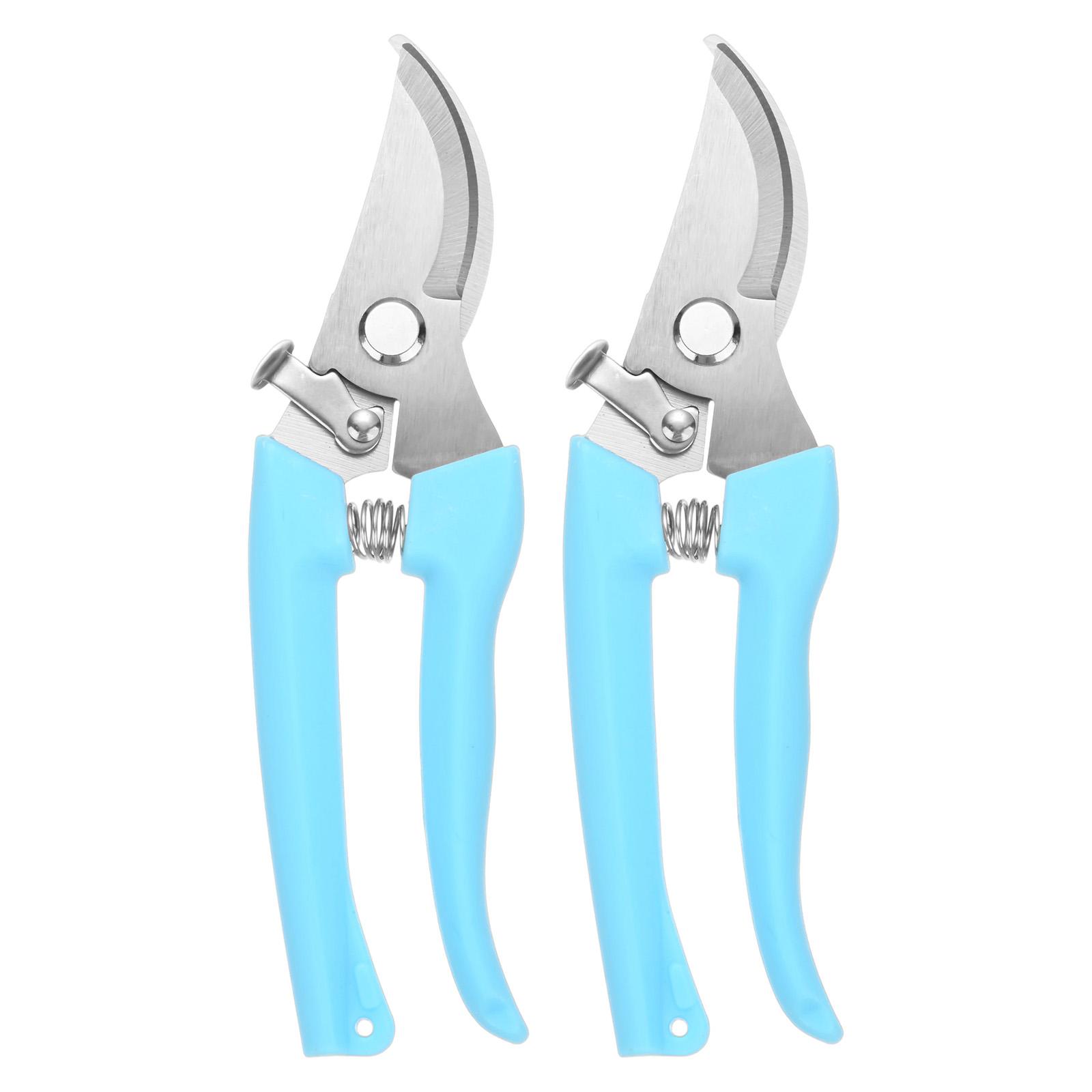 Uxcell 2 Pack Bypass Pruning Shears 6.7" Stainless Steel Garden Scissors Blue