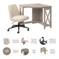 thumbnail image 3 of Key West 34W Small Corner Desk and Chair Set in Washed Gray - Engineered Wood, 3 of 9