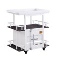 thumbnail image 1 of ACME Cargo Serving Cart in Antique Walnut & White, 1 of 4