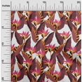 thumbnail image 2 of oneOone Rayon Dark Magenta Fabric Floral Sewing Craft Projects Fabric Prints By Yard 56 Inch Wide, 2 of 5