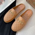 thumbnail image 1 of Women Backless Flats Prevent Slip Waterproof Comfortable Casual Slippers For Outdoor Wear Brown 37, 1 of 1