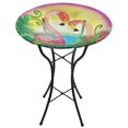 thumbnail image 1 of Angelo Décor 23.3-inch tall Flamingo Glass Birdbath with Metal Stand, 1 of 8