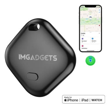 IMGadgets Étiquette Monde Intelligente / Compatible avec Apple Find My (iOS Seulement) / Installation Facile / Étiquette de Suivi Universelle / Compacte et Légère / Durable et Résistante à l'Eau / Certifiée MFi
